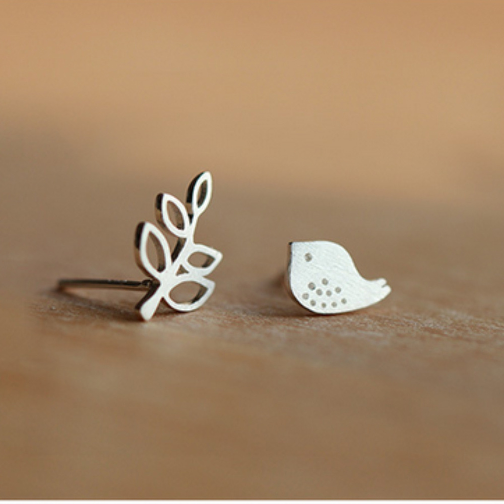 🍒925SS NATURE Stud 🕊️ Earrings - Picture 2 of 5